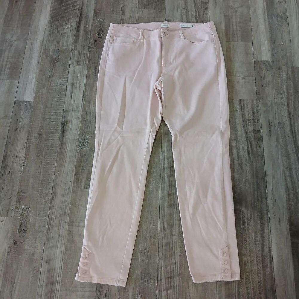 J. Jill Women's Pink Jeans Slim Ankle Authentic Fit Size 12